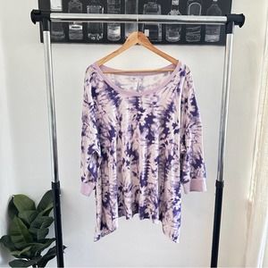 Cozy brand purple tie dye tunic plus size 3X